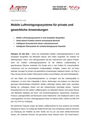 Abbildung Presseinformation Mobile Luftreiniger